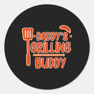 Sticker Rond Mastercl de la famille Barbecue de papa -