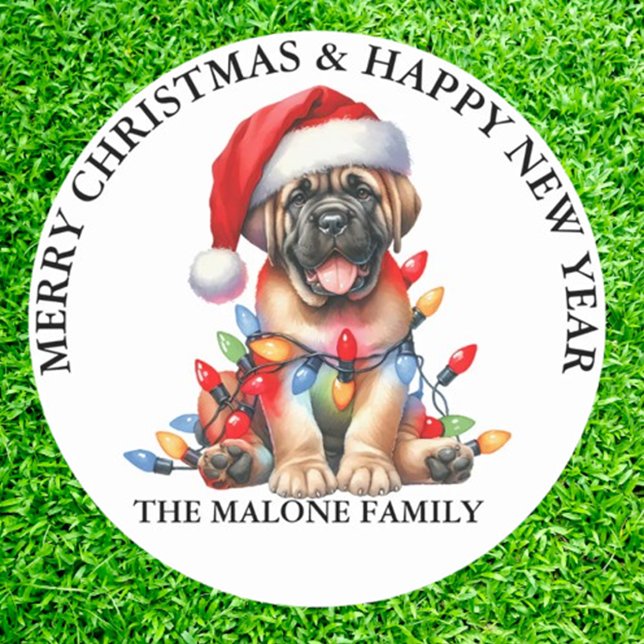 Sticker Rond Mastiff (Créateur téléchargé)