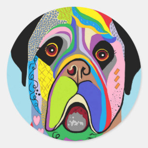 Sticker Rond Mastiff