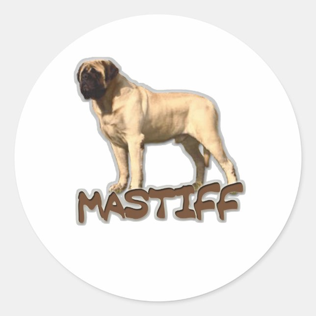Sticker Rond Mastiff anglais (Devant)