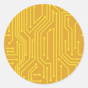 Sticker Rond Matériel informatique Abstrait