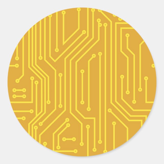 Sticker Rond Matériel informatique Abstrait (Devant)