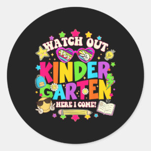Sticker Rond Maternelle Attention Me Voici De Retour À L'école