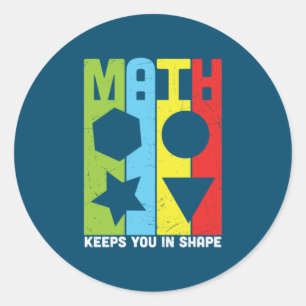 Sticker Rond Math Enseignant Math Math vous maintient dans la f