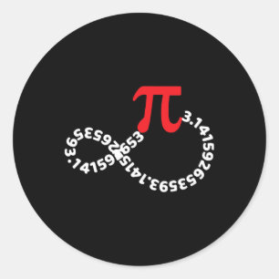 Sticker Rond Math Enseignant Mathématiques Pi Symbole Pi Joyeux