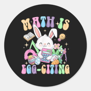 Sticker Rond Math est citant des oeufs Mathématiques enseignant