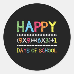 Sticker Rond Math Formula 100 Jour Étudiants Enseignant Apprend