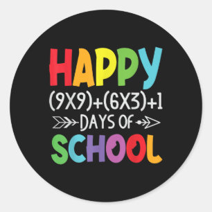 Sticker Rond Math Formula 100 Jours De Cadeaux Scolaires Enseig