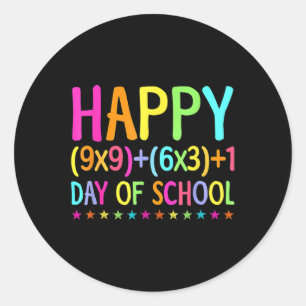 Sticker Rond Math Formula 100 Jours De L'École Enseignant Garço