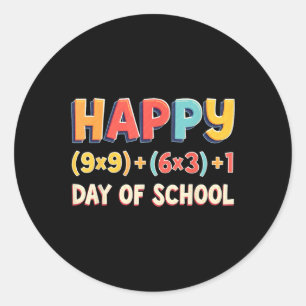 Sticker Rond Math Formula 100 Jours D'Enseignant Garçons Filles