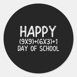 Sticker Rond Math Formula Heureux 100 Jours D'École 100E Jour T