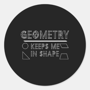 Sticker Rond Math Geek Géométrie Professeur Phrase Gym Dire Gra