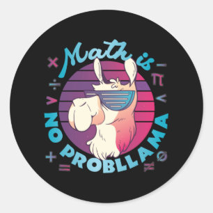Sticker Rond Math n'est pas ProbLlama