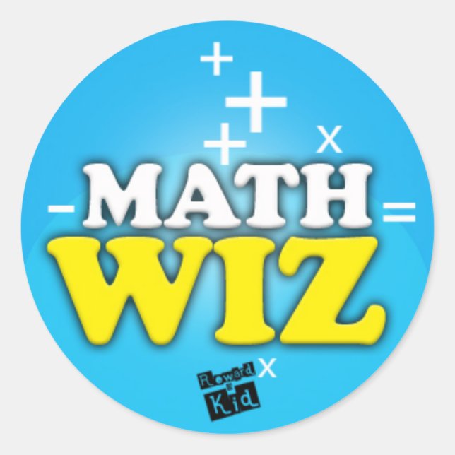 Sticker Rond Math wiz (jeu de 20) (Devant)