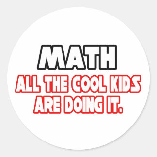 Sticker Rond Maths...Enfants Cool