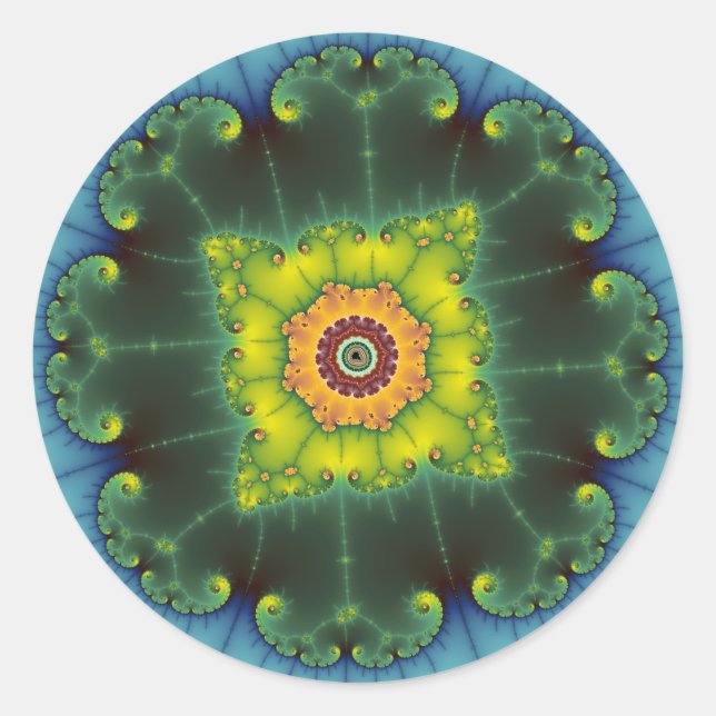 Sticker Rond Matilda 1 - Art fractal (Devant)