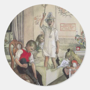 Sticker Rond Matin Noël