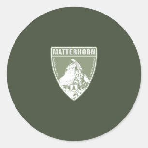 Sticker Rond Matterhorn Suisse Italie