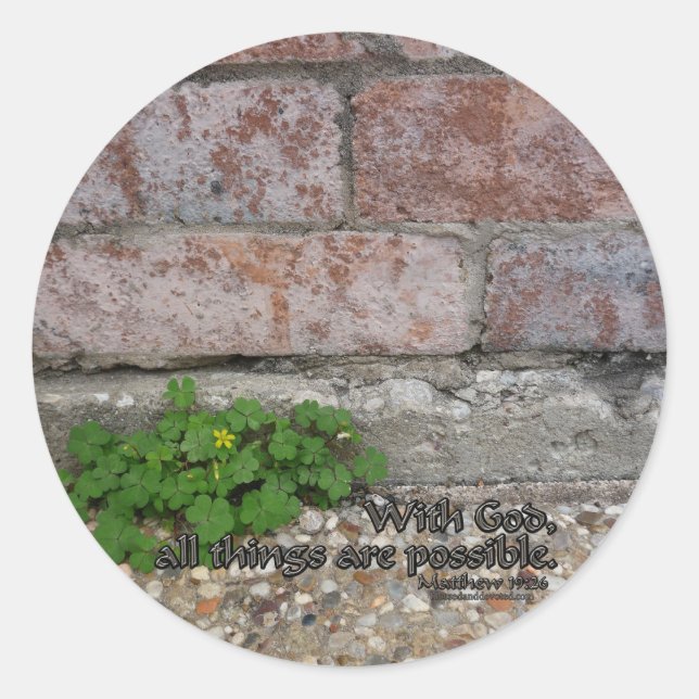 Sticker Rond Matthieu 19:26 (Devant)