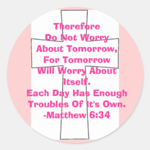 Sticker Rond Matthieu 6:34