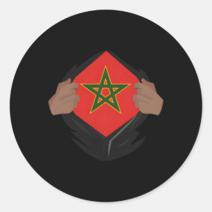 Sticker Rond Maure Dans Mon Adn Fier Maures Drapeau Fier Maure