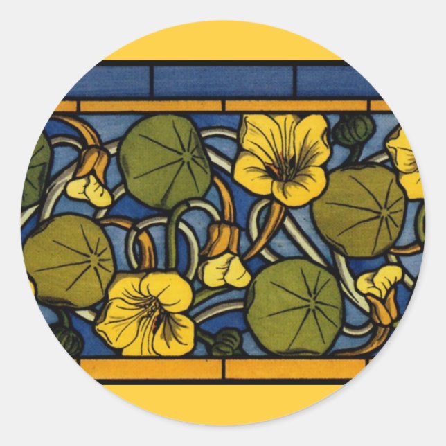 Sticker Rond Maurice Pillard ( dit Verneuil ) Floral Art Nouvea (Devant)