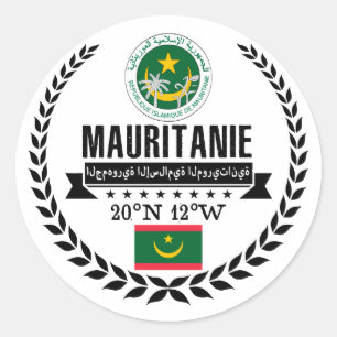 Sticker Rond Mauritanie