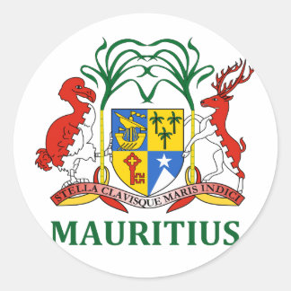 Sticker Rond mauritius - emblème/drapeau/armoiries/symbole