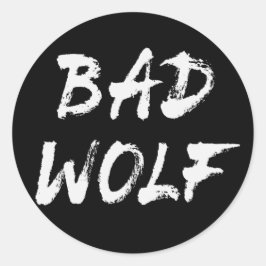 Sticker Rond Mauvais loup
