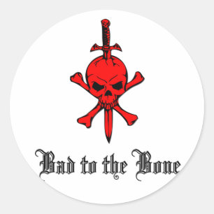 Sticker Rond Mauvais pour l'os