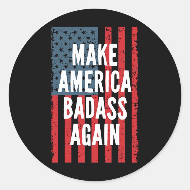 Sticker Rond Mauvais Rendre À L'Amérique Son Indépendance Du 4  (Devant)