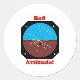 Sticker Rond Mauvaise attitude