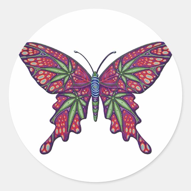 Sticker Rond Mauvaise herbe (Devant)