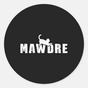 Sticker Rond Mawdre Chat Maman Chat Propriétaire Amoureux des c