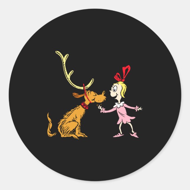 Sticker Rond Max Cindy Lou Who  (Devant)