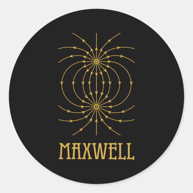 Sticker Rond Maxwell Equations Physique Électroïque Vague Physi (Devant)