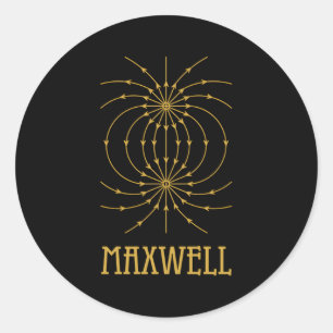 Sticker Rond Maxwell Equations Physique Électroïque Vague Physi
