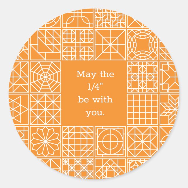 Sticker Rond May the "Fourth" Be With You Sampler Quilt (Devant)