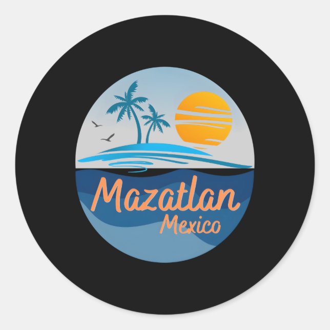 Sticker Rond Mazatlan Sinaloa Mexique Vacances (Devant)