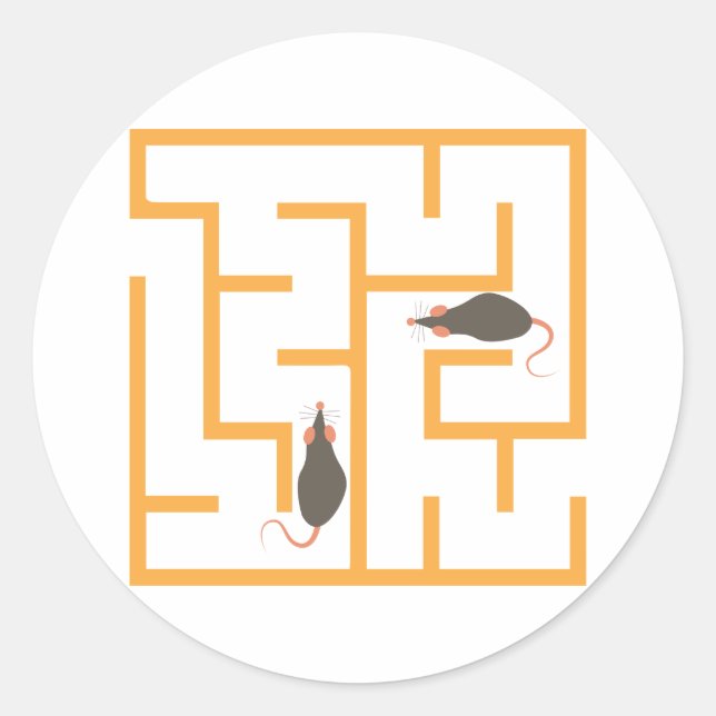 Sticker Rond Maze Rats (Devant)