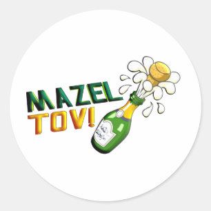 Sticker Rond Mazel Tov