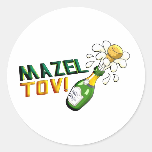 Sticker Rond Mazel Tov (Devant)