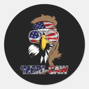 Sticker Rond Mb35 Mullet Eagle 4 juillet