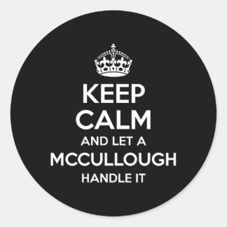 Sticker Rond Mccullough Nom de famille drôle Arbre généalogique