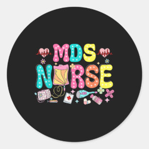 Sticker Rond Mds Infirmière Coeur Valentines Journée Infirmière