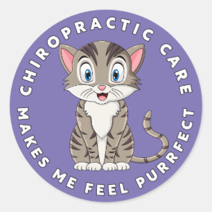 Sticker Rond Me Fait Sentir Purrfect Chiropractic Kids