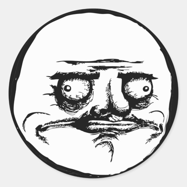 Sticker Rond Me Gusta Face (Devant)