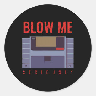 Sticker Rond Me Sérieusement 90s Retro Vidéo Jeu Vintage Gamer