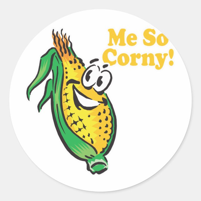 Sticker Rond Me SO Corny maïs s'il (Devant)