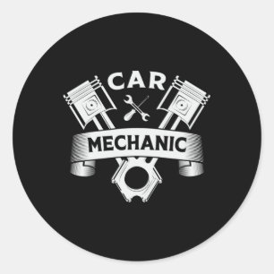 Sticker Rond Mécanicien de voiture Mécanique de moteur voiture 